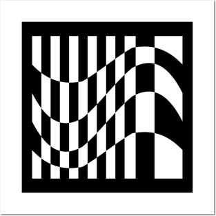 wavy squares composition Posters and Art